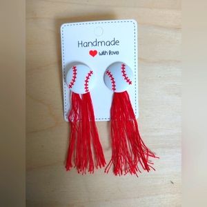 Baseball earrings